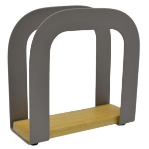 ΧΑΡΤΟΠΕΤΣΕΤΟΘΗΚΗ ΜΕΤΑΛΛΙΚΗ TAUPE ΜΕ ΜΠΑΜΠΟΥ ΒΑΣΗ 12x4,5x12εκ.ANKOR