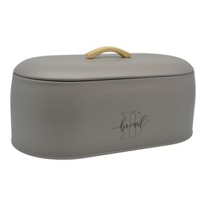 ΨΩΜΙΕΡΑ ΜΕΤΑΛΛΙΚΗ TAUPE ΜΕ ΞΥΛΙΝΗ ΛΑΒΗ Bread 35,9x19,9x12,8εκ. ANKOR