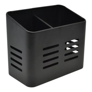 ΚΟΥΤΑΛΟΘΗΚΗ ΜΕΤΑΛΛΙΚΗ ΔΙΠΛΗ ΣΕ ΜΑΥΡΟ ΜΑΤ ΧΡΩΜΑ 16x9x13εκ. ANKOR