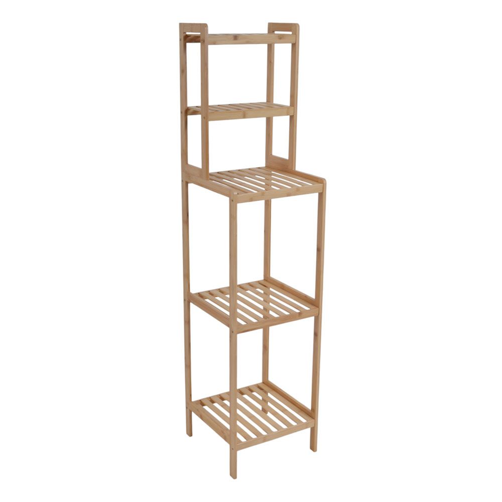 ΡΑΦΙΕΡΑ ΑΠΟ ΞΥΛΟ ΜΠΑΜΠOΥ ΜΕ 5 ΡΑΦΙΑ 30x30x127,5εκ. ANKOR