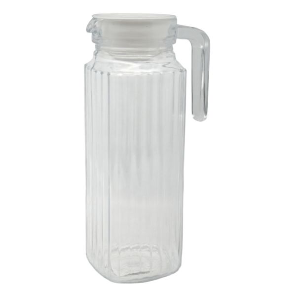 ΚΑΝΑΤΑ ΓΥΑΛΙΝΗ 1lt ΜΕ ΠΛΑΣΤΙΚΟ ΚΑΠΑΚΙ 7,6x8,5x24εκ. ANKOR