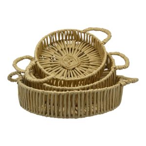 ΣΕΤ 3 ΚΑΛΑΘΙΑ ΠΛΕΚΤΑ ΑΠΟ ΣΚΟΙΝΙ ΣΕ ΦΥΣΙΚΟ ΧΡΩΜΑ ANKOR