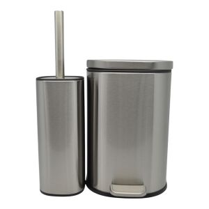 ΣΕΤ ΚΑΛΑΘΙ ΜΠΑΝΙΟΥ 5lt ANYDAY SOFT CLOSE ΚΑΙ ΠΙΓΚΑΛ ΒΟΥΡΤΣΑΚΙ FINGER PRINT PROOF INOX ΜΑΤ ANKOR