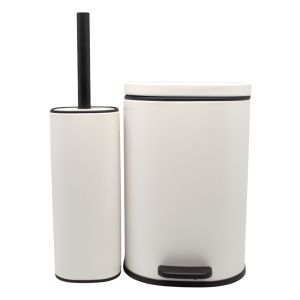 ΣΕΤ ΚΑΛΑΘΙ ΜΠΑΝΙΟΥ 5lt ANYDAY SOFT CLOSE ΚΑΙ ΠΙΓΚΑΛ ΒΟΥΡΤΣΑΚΙ FINGER PRINT PROOF ΑΣΠΡΟ ΜΑΤ ANKOR