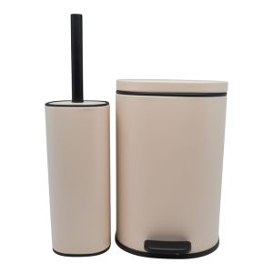 ΣΕΤ ΚΑΛΑΘΙ ΜΠΑΝΙΟΥ 5lt ANYDAY SOFT CLOSE ΚΑΙ ΠΙΓΚΑΛ ΒΟΥΡΤΣΑΚΙ FINGER PRINT PROOF NUDE ΜΑΤ ANKOR