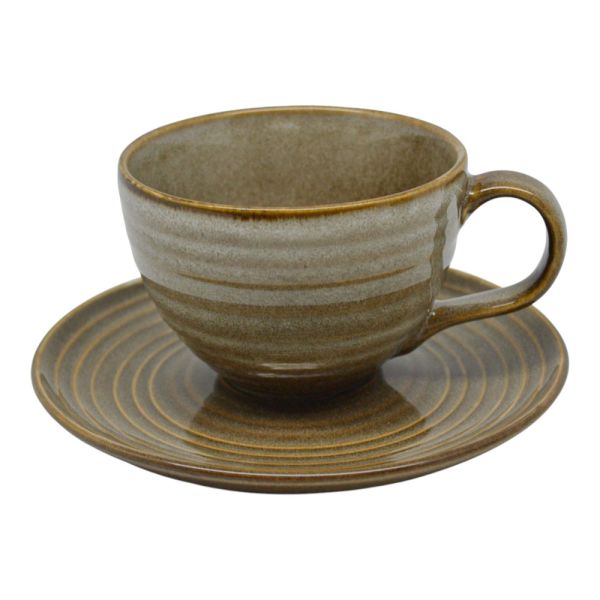 ΣΕΤ 6 ΦΛΥΤΖΑΝΙΑ ΤΣΑΓΙΟΥ ΚΕΡΑΜΙΚΑ 294ml ΣΕ ΚΑΦΕ ΧΡΩΜΑ ANKOR