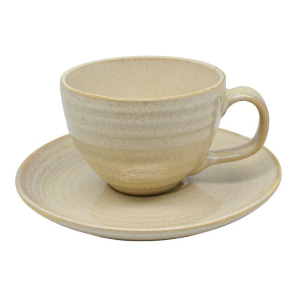 ΣΕΤ 6 ΦΛΥΤΖΑΝΙΑ ΚΑΦΕ  ΚΕΡΑΜΙΚΑ 160ml ΣΕ ΜΠΕΖ ΧΡΩΜΑ ANKOR