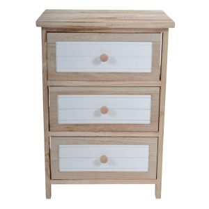 ΣΥΡΤΑΡΙΕΡΑ ΞΥΛΙΝΗ ΜΕ 3 ΣΥΡΤΑΡΙΑ ΣΕ ΦΥΣΙΚΟ ΚΑΙ ΑΣΠΡΟ ΧΡΩΜΑ 40x29x58εκ.ANKOR