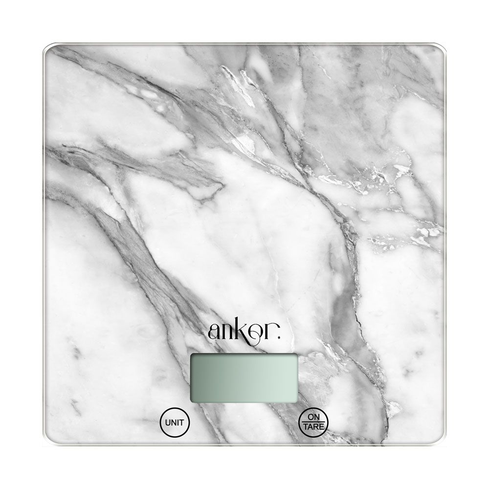 ΖΥΓΑΡΙΑ ΗΛΕΚΤΡΟΝΙΚΗ ΤΕΤΡΑΓΩΝΗ 15kg ΓΥΑΛΙΝΗ ΜΑΡΜΑΡΟ 21x21x2 εκ. ANKOR