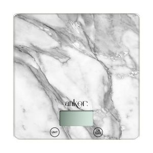 ΖΥΓΑΡΙΑ ΗΛΕΚΤΡΟΝΙΚΗ ΤΕΤΡΑΓΩΝΗ 15kg ΓΥΑΛΙΝΗ ΜΑΡΜΑΡΟ 21x21x2 εκ. ANKOR