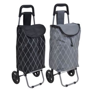 ΚΑΡΟΤΣΙ ΛΑΪΚΗΣ ΜΕΤΑΛΛΙΚΟ ΜΕ ΥΦΑΣΜΑΤΙΝΟ ΑΔΙΑΒΡΟΧΟ ΣΑΚΟ 24lt 32x28x87εκ. ANKOR