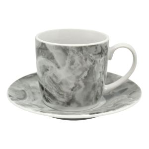 ΣΕΤ ΦΛΥΤΖΑΝΙΑ ΚΑΦΕ ΠΟΡΣΕΛΑΝΙΝΑ 110ml ΓΚΡΙ ΜΑΡΜΑΡΟ ANKOR