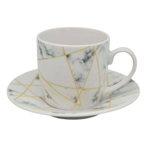 ΣΕΤ ΦΛΥΤΖΑΝΙΑ ΚΑΦΕ ΠΟΡΣΕΛΑΝΙΝΑ 110ml ΑΣΠΡΟ ΜΑΡΜΑΡΟ ANKOR