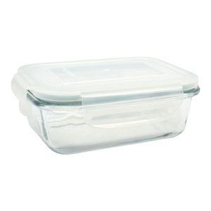 ΦΑΓΗΤΟΔΟΧΕΙΟ ΟΡΘΟΓΩΝΙΟ ΑΠΟ ΠΥΡΑΝΤΟΧΟ ΓΥΑΛΙ ΜΕ ΠΛΑΣΤΙΚΟ ΚΑΠΑΚΙ 0,30lt ANKOR