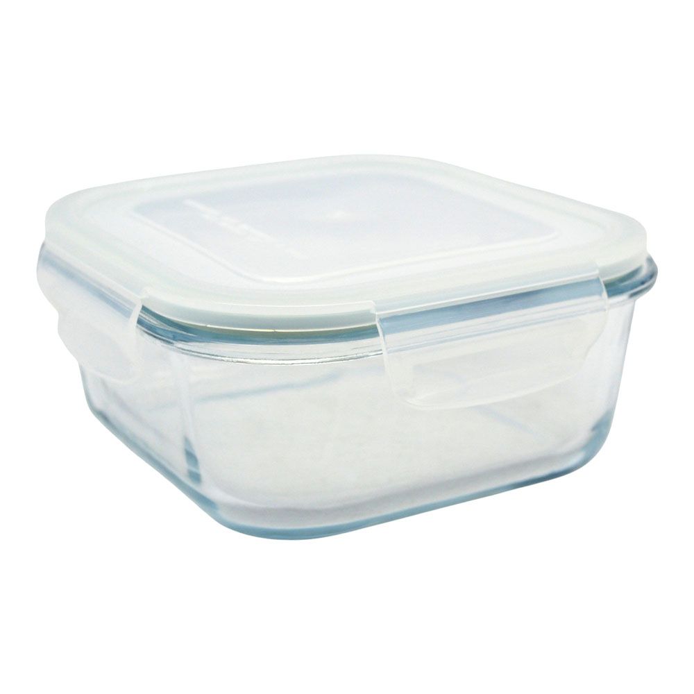 ΦΑΓΗΤΟΔΟΧΕΙΟ ΤΕΤΡΑΓΩΝΟ ΑΠΟ ΠΥΡΑΝΤΟΧΟ ΓΥΑΛΙ ΜΕ ΠΛΑΣΤΙΚΟ ΚΑΠΑΚΙ 0,75lt ANKOR