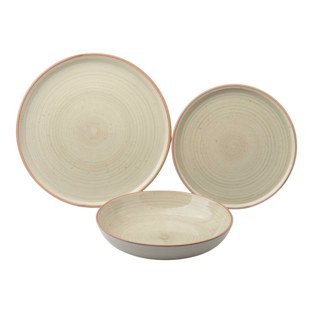 ΣΕΡΒΙΤΣΙΟ ΠΙΑΤΩΝ STONEWARE 18ΤΜΧ ΣΕ ΜΠΕΖ ΧΡΩΜΑ ANKOR