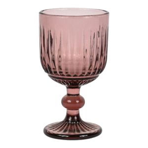 ΣΕΤ 6 ΤΜΧ ΠΟΤΗΡΙΑ ΓΥΑΛΙΝΑ  ΚΟΛΟΝΑΤΑ 235ml ΣΕ ΜΩΒ ΧΡΩΜΑ ANKOR