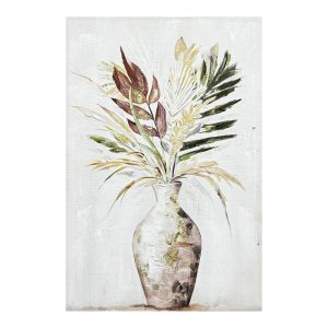 ΠΙΝΑΚΑΣ ΕΛΑΙΟΓΡΑΦΙΑ ΣΕ ΤΥΠΩΜΕΝΟ ΚΑΜΒΑ ΒΑΖΟ ΜΕ ΛΟΥΛΟΥΔΙΑ ΚΑΙ ΧΡΥΣΕΣ ΛΕΠΤΟΜΕΡΕΙΕΣ 60x90εκ. ANKOR