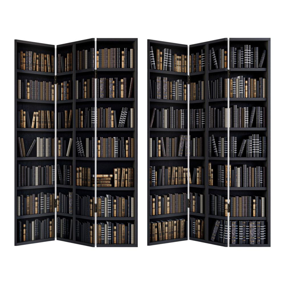 ΠΑΡΑΒΑΝ ΤΡΙΠΛΟ ΣΕ ΤΥΠΩΜΕΝΟ ΚΑΜΒΑ ΜΕ ΜΑΥΡΗ ΒΙΒΛΙΟΘΗΚΗ 180x120x2,5εκ.ANKOR