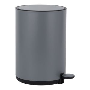 ΚΑΛΑΘΙ ΜΠΑΝΙΟΥ 5lt DUTCH LIFESTYLE ΜΕΤΑΛΛΙΚΟ SOFT CLOSE ΓΚΡΙ  ΜΑΤ ANKOR