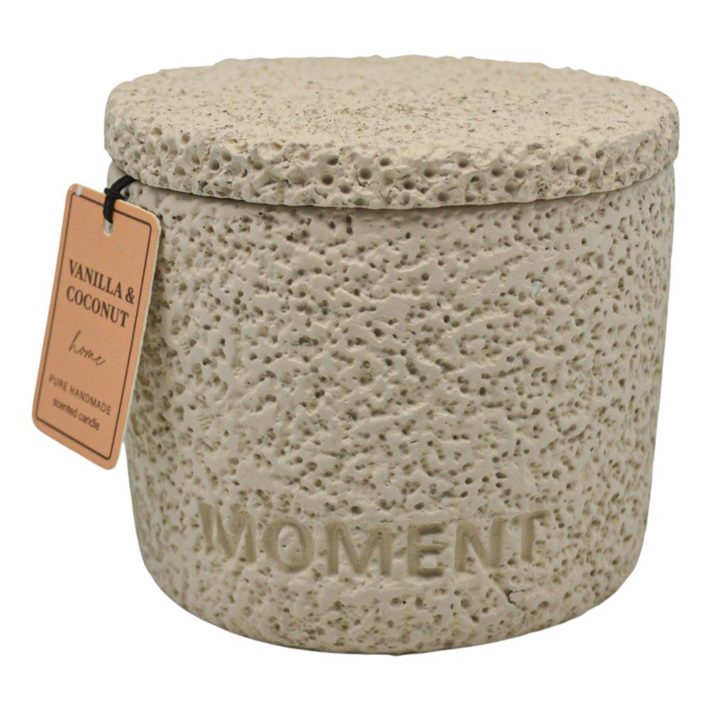 ΑΡΩΜΑΤΙΚΟ ΚΕΡΙ VANILLA & COCONUT ΣΕ ΤΣΙΜΕΝΤΕΝΙΟ ΔΟΧΕΙΟ ΜΕ ΚΑΠΑΚΙ 8,8x8,8x8,4εκ. ANKOR