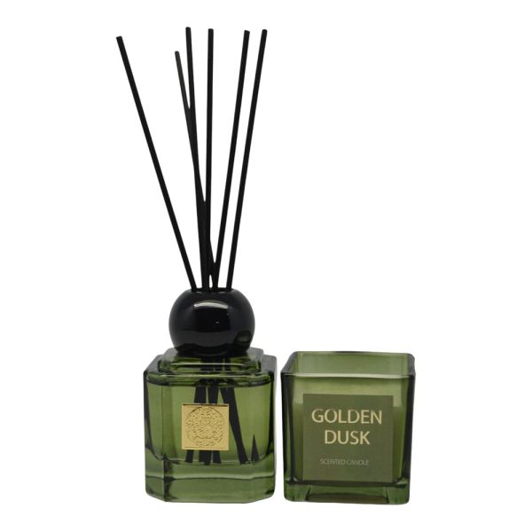 ΣΕΤ ΑΡΩΜΑΤΙΚΟΥ ΧΩΡΟΥ 80ml ΚΑΙ ΚΕΡΙΟΥ GOLDEN DUSK ANKOR