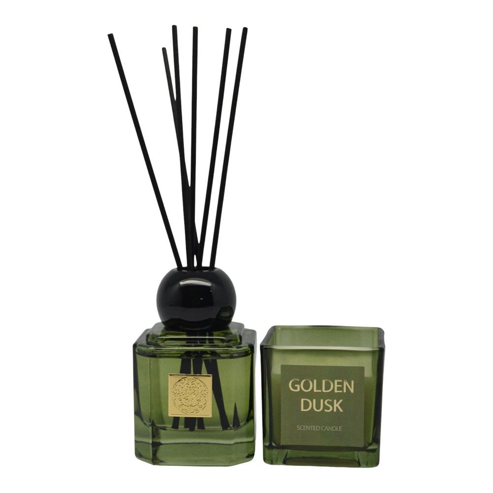 ΣΕΤ ΑΡΩΜΑΤΙΚΟΥ ΧΩΡΟΥ 80ml ΚΑΙ ΚΕΡΙΟΥ GOLDEN DUSK ANKOR