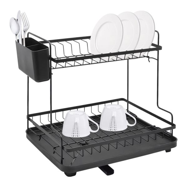 ΠΙΑΤΟΘΗΚΗ ΔΙΩΡΟΦΗ ΜΕΤΑΛΛΙΚΗ ΜΑΥΡΗ ΜΑΤ 46,3x30x38,3εκ.ANKOR