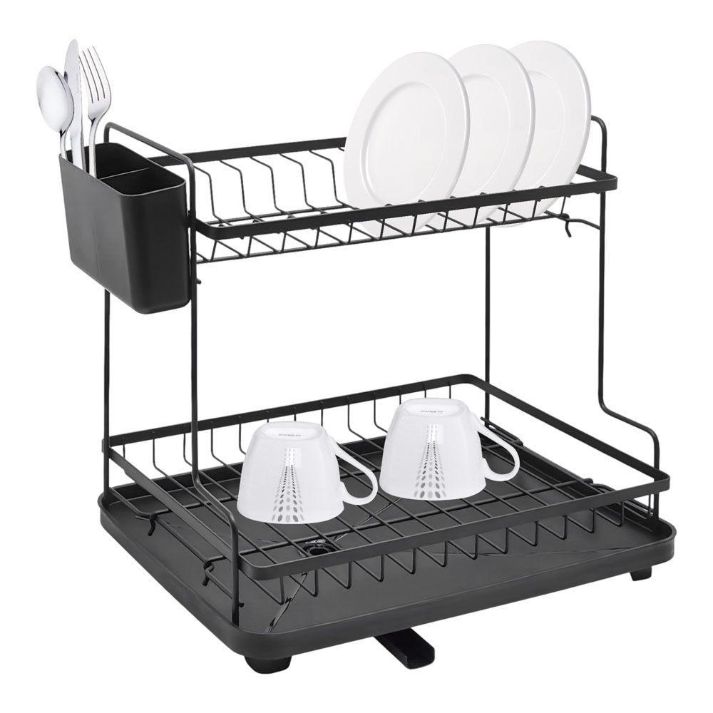 ΠΙΑΤΟΘΗΚΗ ΔΙΩΡΟΦΗ ΜΕΤΑΛΛΙΚΗ ΜΑΥΡΗ ΜΑΤ 46,3x30x38,3εκ.ANKOR