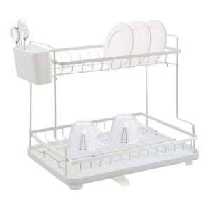 ΠΙΑΤΟΘΗΚΗ ΔΙΩΡΟΦΗ ΜΕΤΑΛΛΙΚΗ ΑΣΠΡΗ ΜΑΤ 46,3x30x38,3εκ.ANKOR