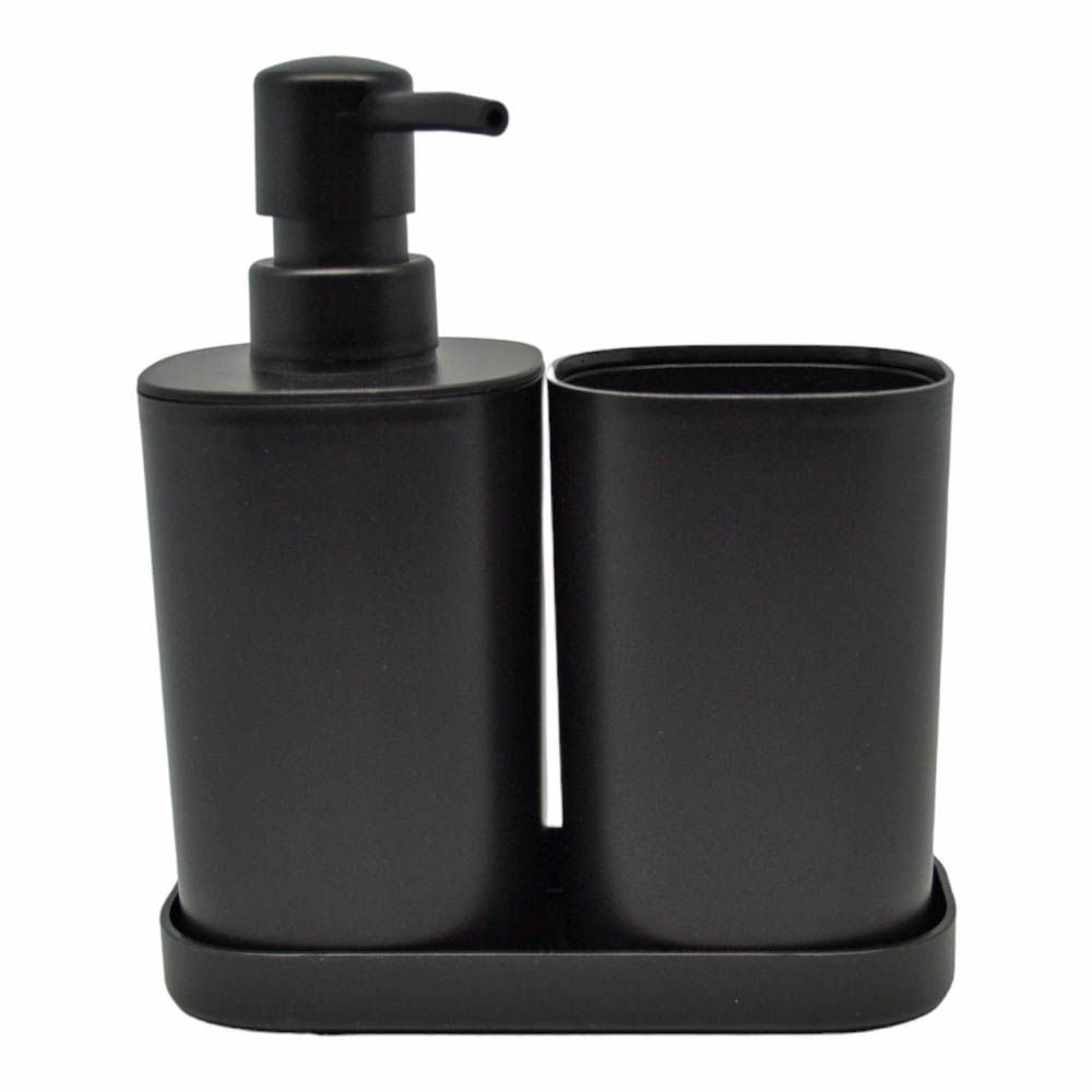 ΣΕΤ ΑΞΕΣΟΥΑΡ ΜΠΑΝΙΟΥ ΠΛΑΣΤΙΚΟ 3 ΤΕΜΑΧΙΩΝ ΣΕ ΜΑΥΡΟ ΜΑΤ ΧΡΩΜΑ ANKOR