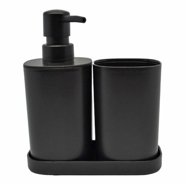 ΣΕΤ ΑΞΕΣΟΥΑΡ ΜΠΑΝΙΟΥ ΠΛΑΣΤΙΚΟ 3 ΤΕΜΑΧΙΩΝ ΣΕ ΜΑΥΡΟ ΜΑΤ ΧΡΩΜΑ ANKOR