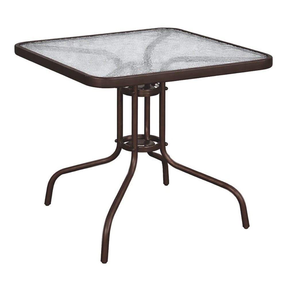 ΤΡΑΠΕΖΙ ΤΕΤΡΑΓΩΝΟ ΜΕ ΚΑΦΕ ΜΑΤ ΜΕΤΑΛΛΙΚΟ ΣΚΕΛΕΤΟ ΚΑΙ ΓΥΑΛΙΝΗ ΕΠΙΦΑΝΕΙΑ 80x80x70εκ. ANKOR