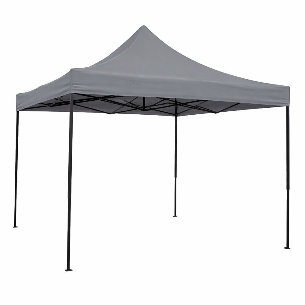 ΚΙΟΣΚΙ ΠΤΥΣΣΟΜΕΝΟ ΜΕ ΜΕΤΑΛΛΙΚΟ ΣΚΕΛΕΤΟ ΚΑΙ ΑΔΙΑΒΡΟΧΟ ΥΦΑΣΜΑ 800D ΣΕ ΓΚΡΙ ΧΡΩΜΑ 3x3x3,2m ANKOR