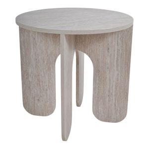 ΤΡΑΠΕΖΙ ΞΥΛΙΝΟ ΜΕ ΟΨΗ ΦΥΣΙΚΗΣ ΠΕΤΡΑΣ 50x50x50εκ. ANKOR