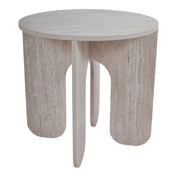 ΤΡΑΠΕΖΙ ΞΥΛΙΝΟ ΜΕ ΟΨΗ ΦΥΣΙΚΗΣ ΠΕΤΡΑΣ 50x50x50εκ. ANKOR