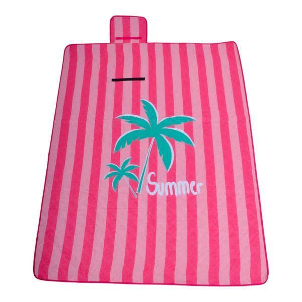 ΨΑΘΑ ΠΑΡΑΛΙΑΣ ΥΦΑΣΜΑΤΙΝΗ MICROFIBER 70GSM ΜΕ ΑΔΙΑΒΡΟΧΗ ΒΑΣΗ PEVA ΚΟΚΚΙΝΟ ΡΟΖ ΡΙΓΕ 130x70εκ. ANKOR