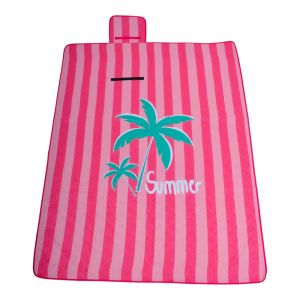 ΨΑΘΑ ΠΑΡΑΛΙΑΣ ΥΦΑΣΜΑΤΙΝΗ MICROFIBER 70GSM ΜΕ ΑΔΙΑΒΡΟΧΗ ΒΑΣΗ PEVA ΚΟΚΚΙΝΟ ΡΟΖ ΡΙΓΕ 130x70εκ. ANKOR