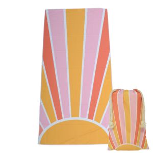 ΠΕΤΣΕΤΑ MICROFIBER 200gsm ΜΕ ΘΗΚΗ ΚΑΙ ΣΧΕΔΙΟ ΗΛΙΟΣ 80x160εκ. ANKOR