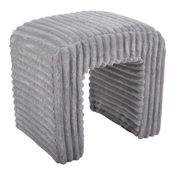 ΣΚΑΜΠΟ ΒΕΛΟΥΔΙΝΟ ΣΕ ΓΚΡΙ ΧΡΩΜΑ 43x35x41εκ. ANKOR