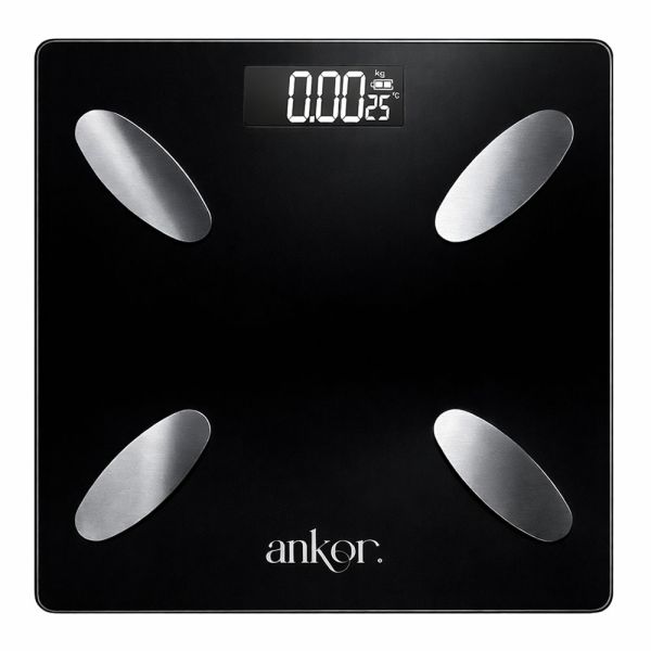 ΗΛΕΚΤΡΟΝΙΚΗ ΖΥΓΑΡΙΑ ΜΠΑΝΙΟΥ ΨΗΦΙΑΚΗ ΜΕ BLUETOOTH ΚΑΙ 8 ΜΕΤΡΗΣΕΙΣ ΣΕ ΜΑΥΡΟ ΧΡΩΜΑ ANKOR