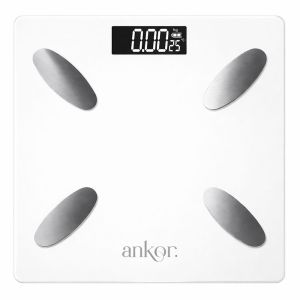 ΗΛΕΚΤΡΟΝΙΚΗ ΖΥΓΑΡΙΑ ΜΠΑΝΙΟΥ ΨΗΦΙΑΚΗ ΜΕ BLUETOOTH ΚΑΙ 8 ΜΕΤΡΗΣΕΙΣ ΣΕ ΑΣΠΡΟ ΧΡΩΜΑ ANKOR