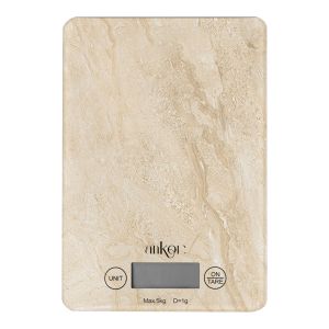 ΖΥΓΑΡΙΑ ΗΛΕΚΤΡΟΝΙΚΗ 5kg ΓΥΑΛΙΝΗ ΜΠΕΖ ΠΕΤΡΑ 15x21,5x1,6εκ. ANKOR