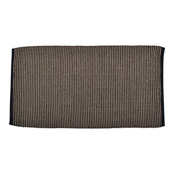 ΧΑΛΙ ΔΙΑΔΡΟΜΟΣ ΑΠΟ ΓΙΟΥΤΑ ΚΑΙ ΒΑΜΒΑΚΙ 70x140εκ. ΡΙΓΕ ΜΟΤΙΒΟ ΣΕ ΜΑΥΡΟ ΚΑΙ ΦΥΣΙΚΟ ΧΡΩΜΑ ANKOR