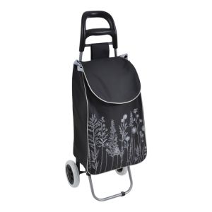 ΚΑΡΟΤΣΙ ΛΑΪΚΗΣ ΜΕΤΑΛΛΙΚΟ ΜΕ ΜΑΥΡΟ ΣΑΚΟ ΚΑΙ ΒΟΤΑΝΙΚΟ ΣΧΕΔΙΟ 35x27x94εκ. ANKOR