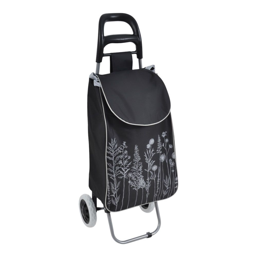 ΚΑΡΟΤΣΙ ΛΑΪΚΗΣ ΜΕΤΑΛΛΙΚΟ ΜΕ ΜΑΥΡΟ ΣΑΚΟ ΚΑΙ ΒΟΤΑΝΙΚΟ ΣΧΕΔΙΟ 35x27x94εκ. ANKOR