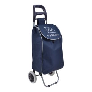 ΚΑΡΟΤΣΙ ΛΑΪΚΗΣ ΜΕΤΑΛΛΙΚΟ ΜΕ ΜΠΛΕ ΣΑΚΟ ΚΑΙ ΣΧΕΔΙΟ FOOD BAG 35x27x94εκ. ANKOR