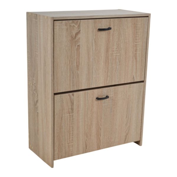 ΠΑΠΟΥΤΣΟΘΗΚΗ ΔΙΠΛΗ ΞΥΛΙΝΗ ΣΕ ΦΥΣΙΚΟ ΧΡΩΜΑ 63x30x80εκ. ANKOR