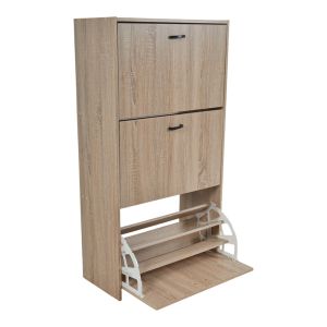 ΠΑΠΟΥΤΣΟΘΗΚΗ ΤΡΙΠΛΗ ΞΥΛΙΝΗ ΣΕ ΦΥΣΙΚΟ ΧΡΩΜΑ 63x30x119εκ. ANKOR