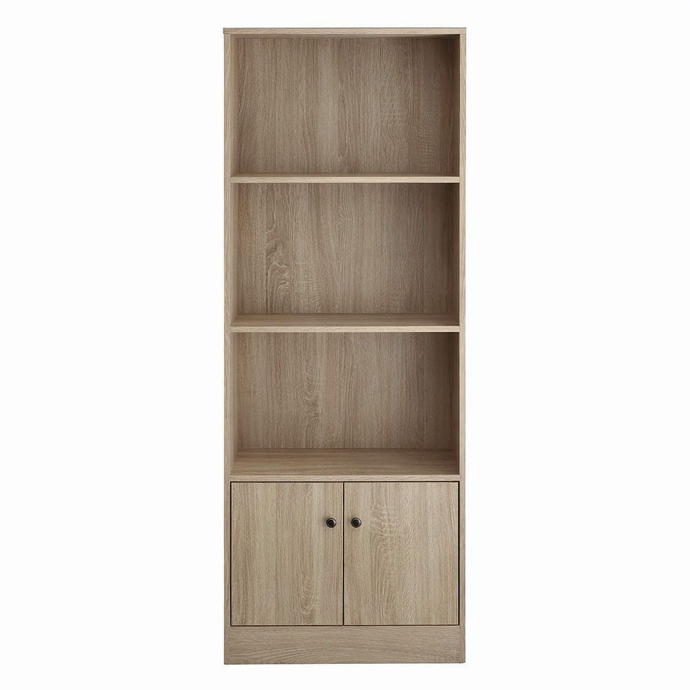 ΒΙΒΛΙΟΘΗΚΗ ΞΥΛΙΝΗ ΜΕ ΡΑΦΙΑ ΚΑΙ ΝΤΟΥΛΑΠΙ ΣΕ ΦΥΣΙΚΟ ΧΡΩΜΑ 60x30x170 εκ. ANKOR